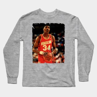 Hakeem Olajuwon - Vintage Design Of Basketball Long Sleeve T-Shirt